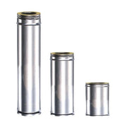 MARAL 8012947987834 Tubo Inox Doppia Parete Diametro Interno 10 mm Esterno 15 mm Lunghezza 50 cm Isolamento in Lana di Roccia 25 mm colore Acciaio Lucido