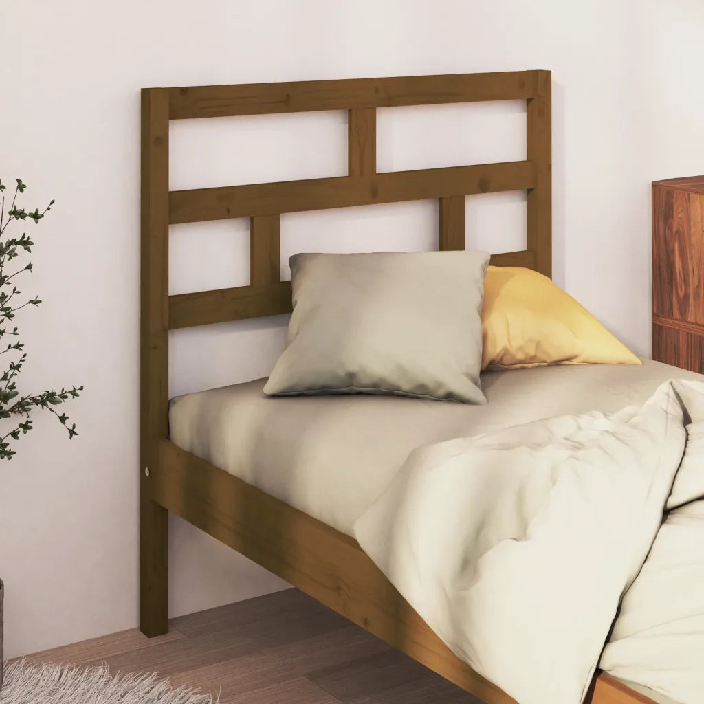 Testiera | Testata per Letto ambra 81x4x100 cm in Legno Massello di Pino