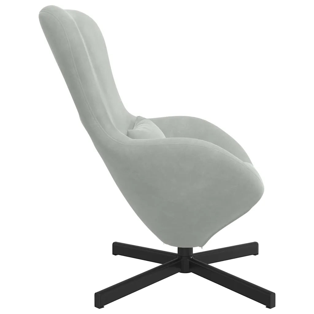 Poltrona uovo Grigio chiaro 63 x 73 x 90 cm Velluto 42002756