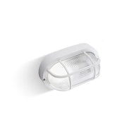 PLAFONIERA OVALE GRIGLIA BIANCO