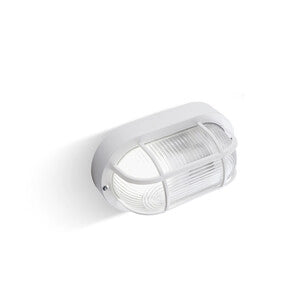 PLAFONIERA OVALE GRIGLIA BIANCO