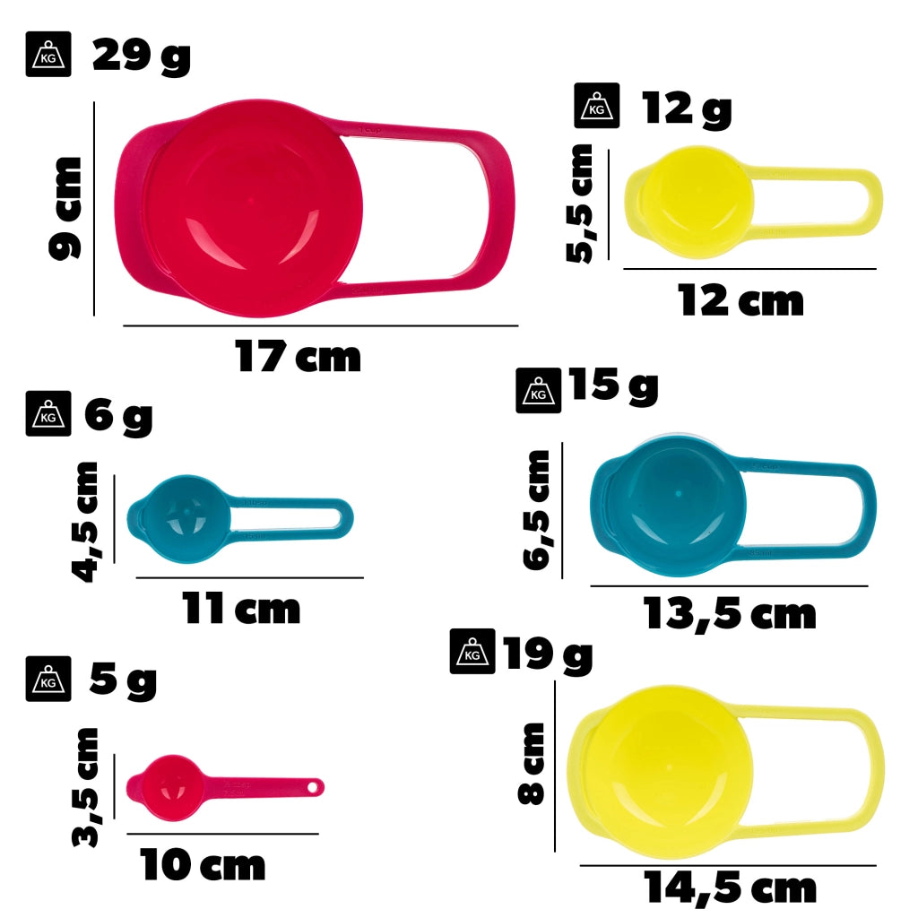 Set di 6 misurini da cucina KADAX in plastica