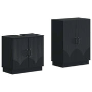 Set di Armadi da Bagno da 2 Pezzi HOORN Nero 3417631