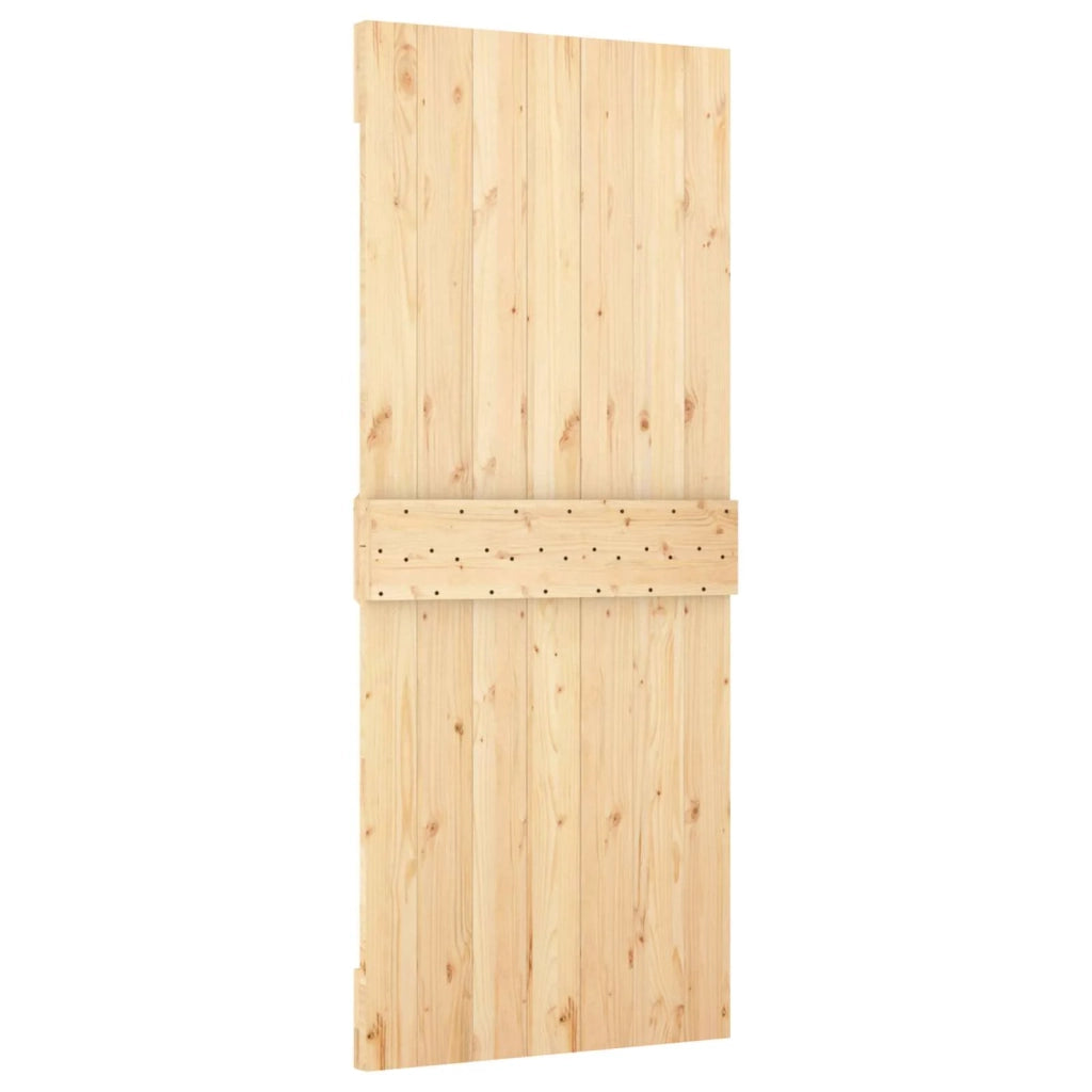 Porta scorrevole Naturale e Nero 85 x 210 cm 3445045