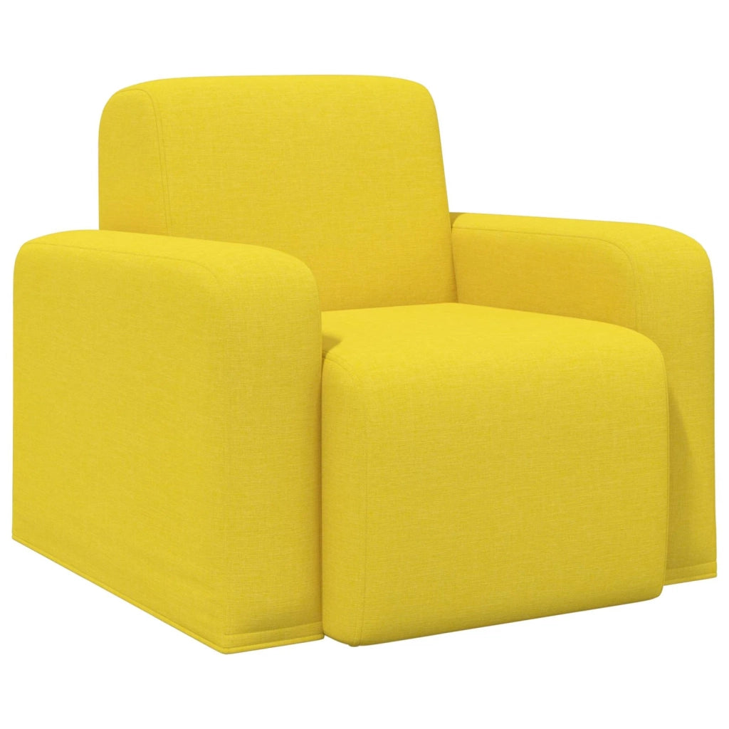 Poltrona Giallo Chiaro Tessuto 42042425