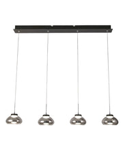 Arabella - Lampada a sospensione 4 luci Fabas Luce - LED 32W - Fumè Design moderno