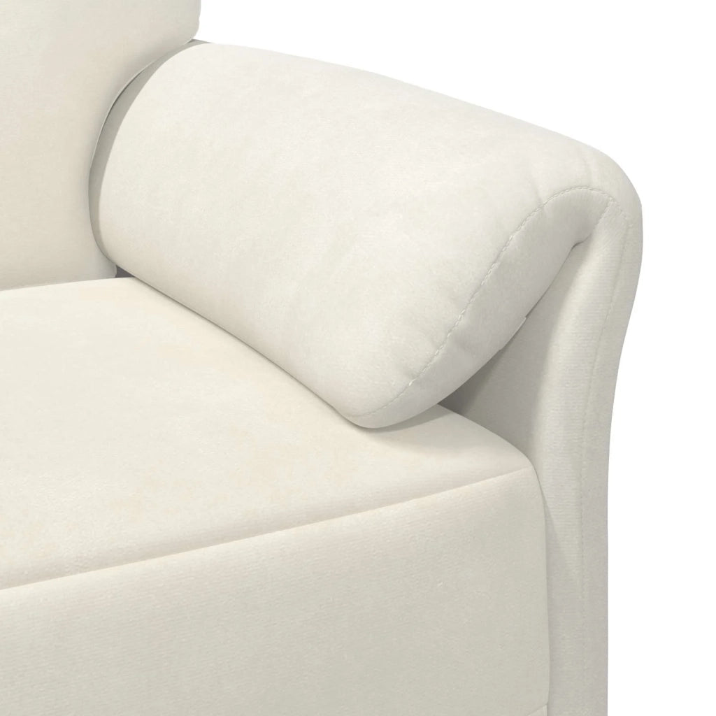 Divano 3-Persone Crema 198 x 83 x 95 cm Velluto 42033975