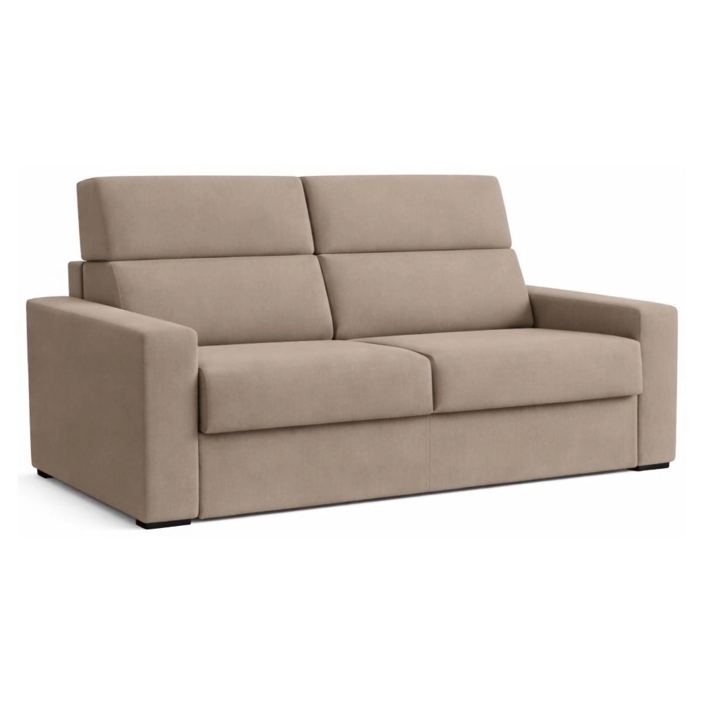 None, Divano Letto 2 Posti Sfoderabile Made in Italy, 180x95 cm Grigio Tortora