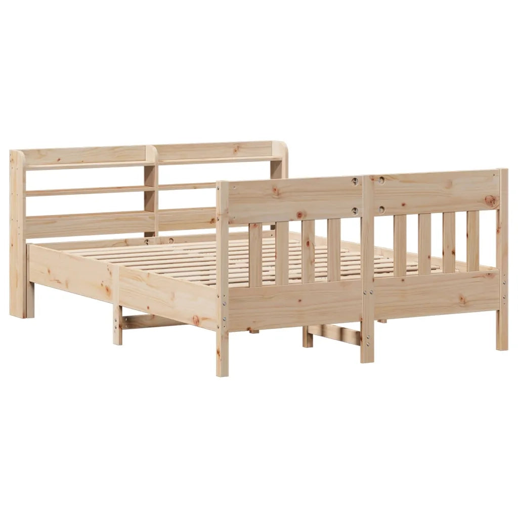 Letto senza Materasso-Struttura Letto 160x200 cm in Legno Massello di Pino 135079
