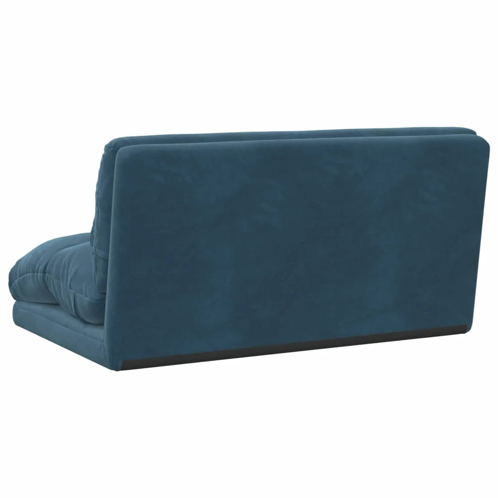 Sedia da Pavimento Blu 110 x 82 x 55 cm Velluto 42028217
