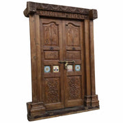 Porta in legno marrone 145x37x218h cm