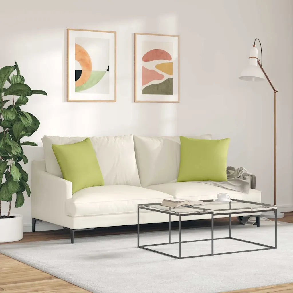Cuscini da Divano 2 pcs Verde chiaro 45 x 45 cm Tessuto 42013921