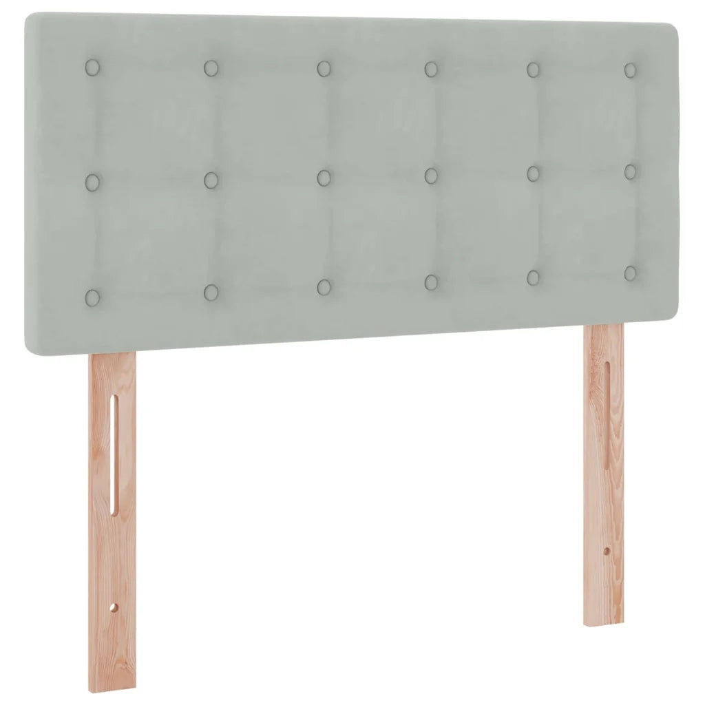 Letto con Contenitore Grigio chiaro 90 x 200 cm Velluto 3370851
