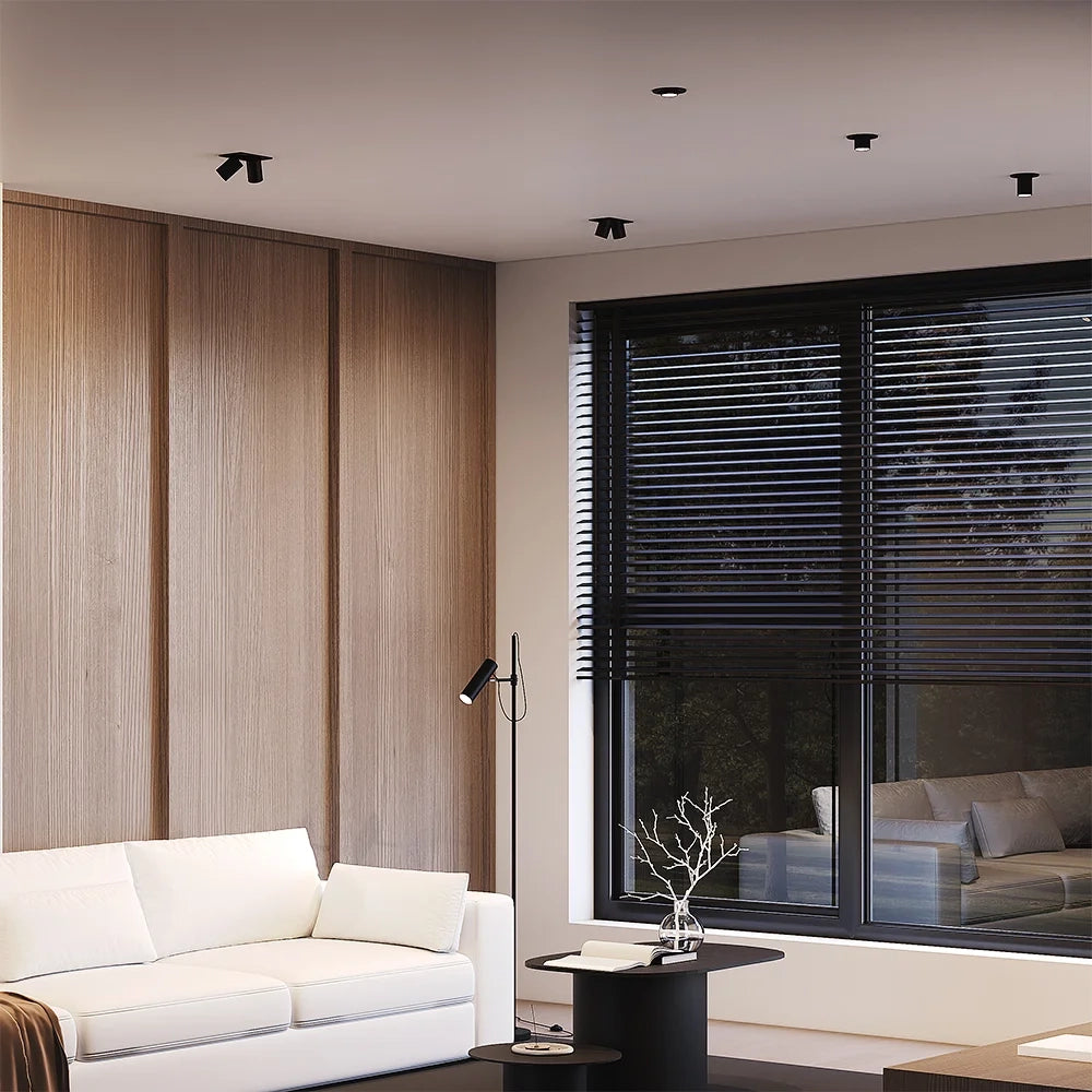 Maytoni Lampada da Incasso Hidden 1 luce LED integrato nero alluminio