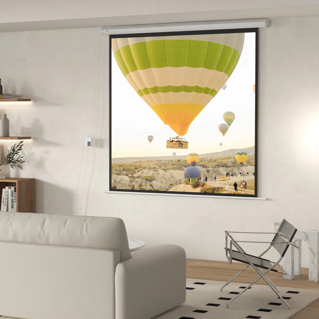 Telo da proiezione 96 pollici 4K HD ¨C Zephmum ¨C Bianco 195x182x8 cm