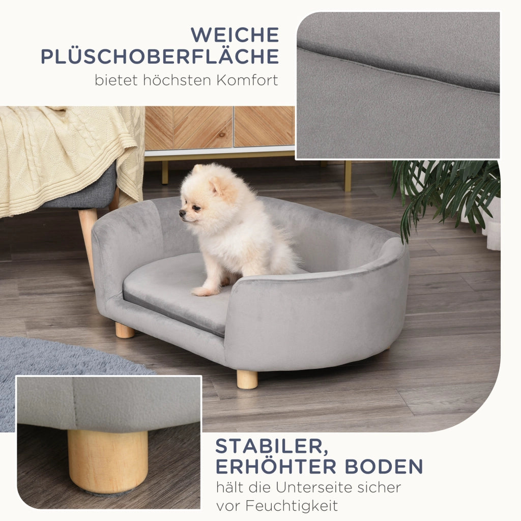 Letto per cani imbottito ¨C Minimal ¨C 86x55x33 cm grigio chiaro