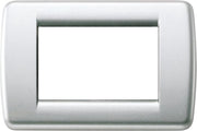 Pannello metallico Rondo 3 modulo argento metallico - serie IDEA