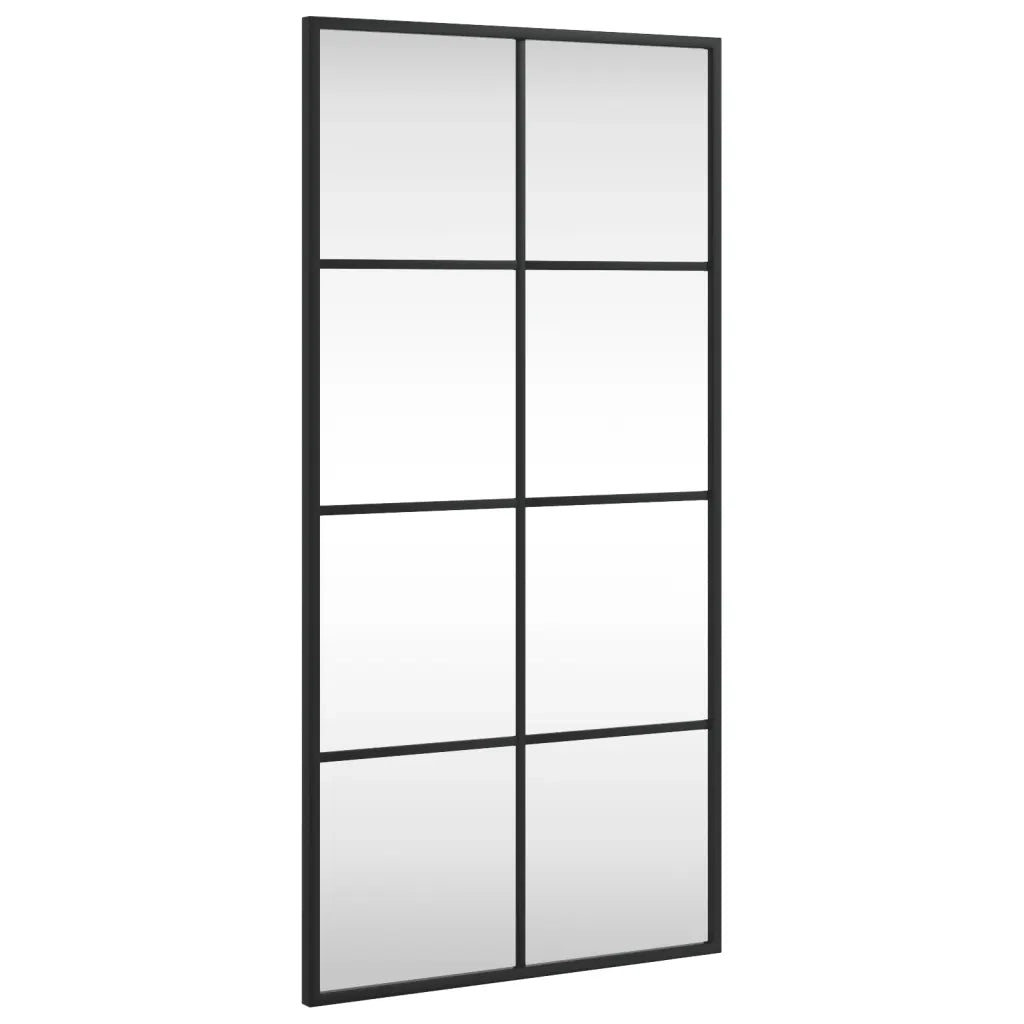 Specchio da Parete | Specchio decorativo Nero 40x80 cm Rettangolare in Ferro