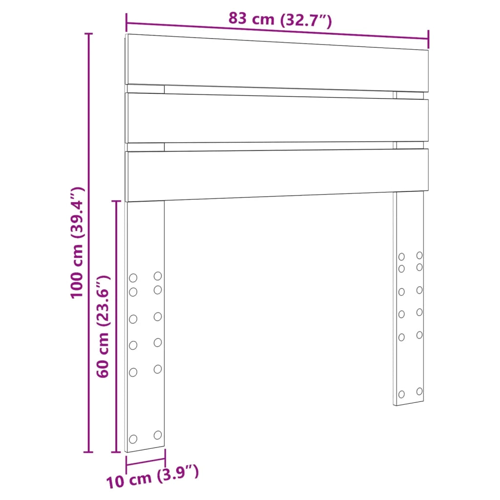 Testiera Grigio cemento Legno ingegnerizzato 888240
