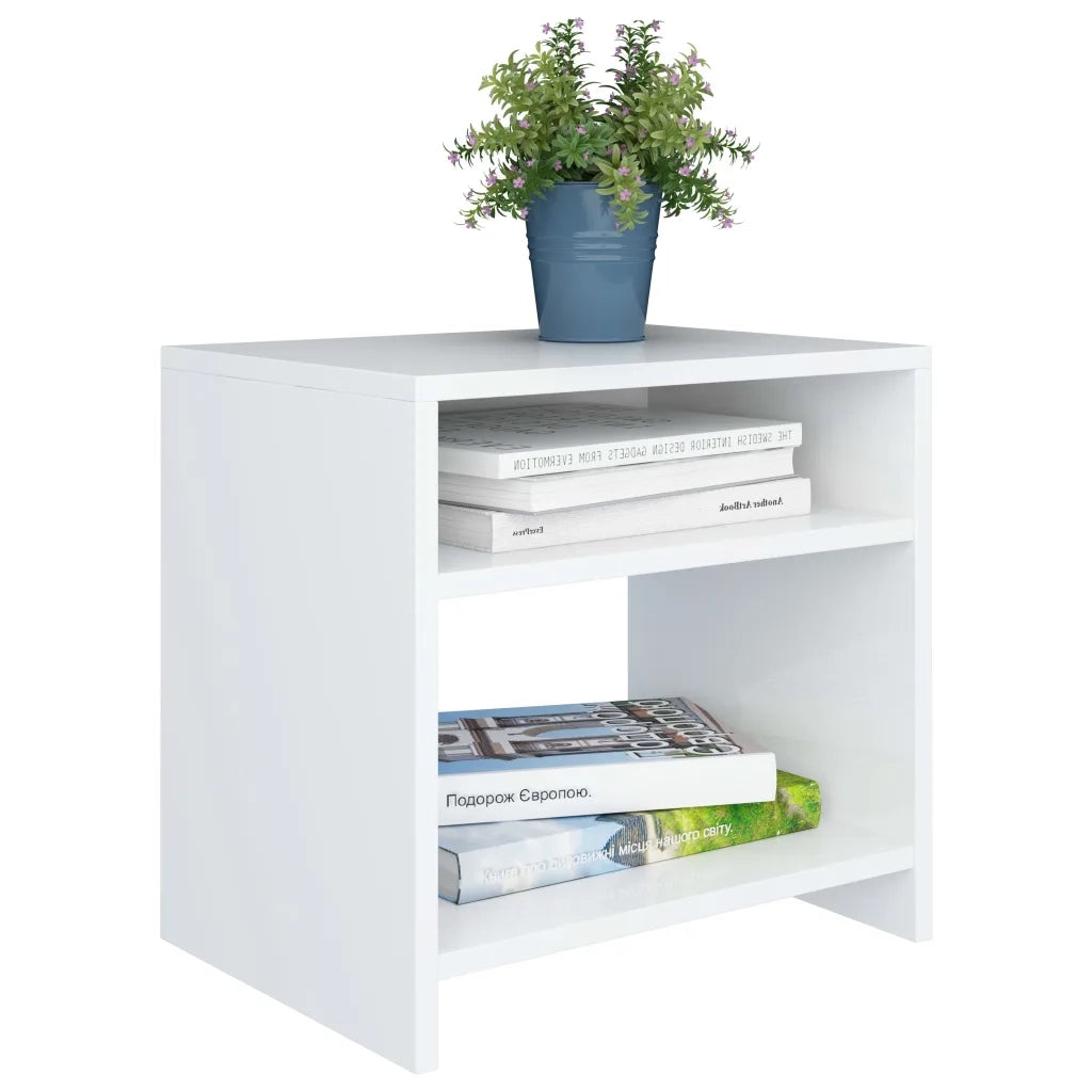 Comodino | Armadio da Notte | Mobiletto da notte Bianco 40x30x40 cm Legno Ingegnerizzato