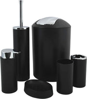Set di accessori per la camera da bagno - 6 pezzi - materasso nero