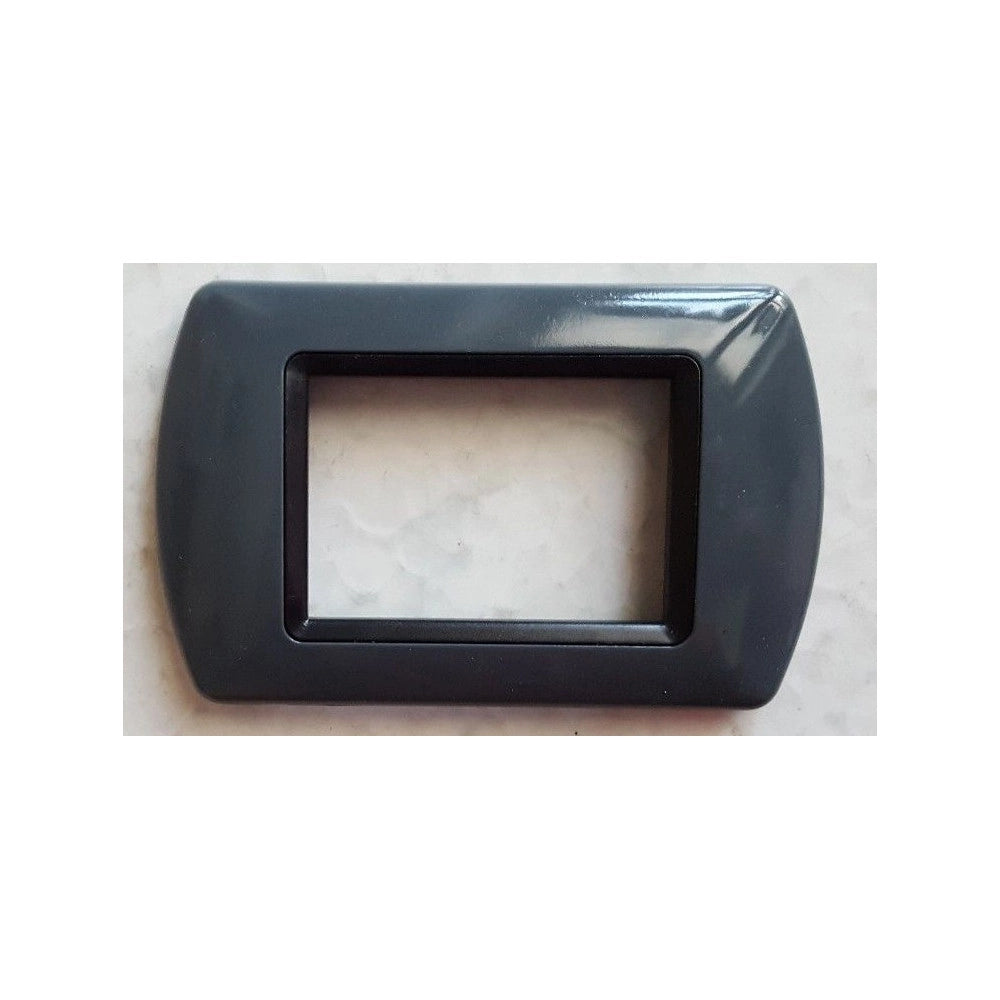 Trade Shop - Placchette Placche In Abs Compatibili Per Master Modo Colorra Placca Copriprese - Antracite -7 Fori     -