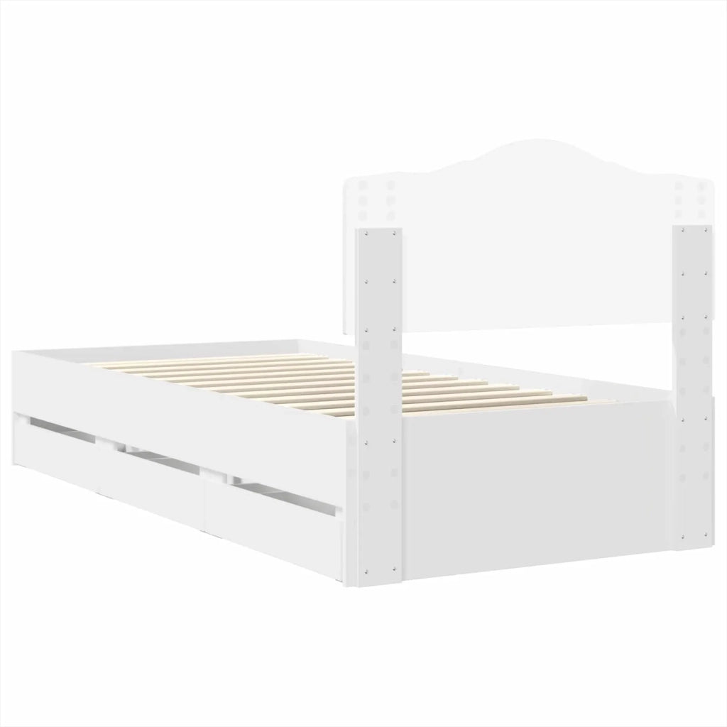 Struttura del letto Bianco 75 x 190 cm Legno Ingegnerizzato 3413054