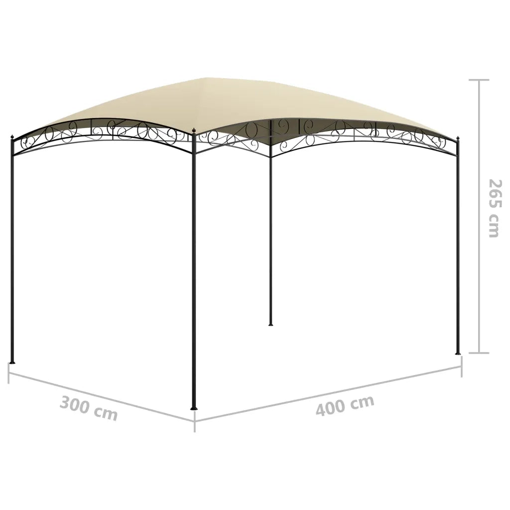 Gazebo | Pergolato 3x4x2,65 m Crema 180 g/m2