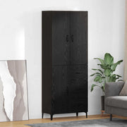 Credenza Rovere Nero 69,5 x 34 x 180 cm Legno multistrato 3416082