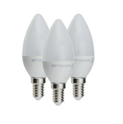 Lampadina led candela e14 8 watt resa 60w risparmio energetico 6000k pezzi 3
