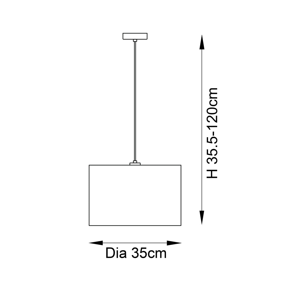Lampada a sospensione cilindrica alghe beige E27 Endon