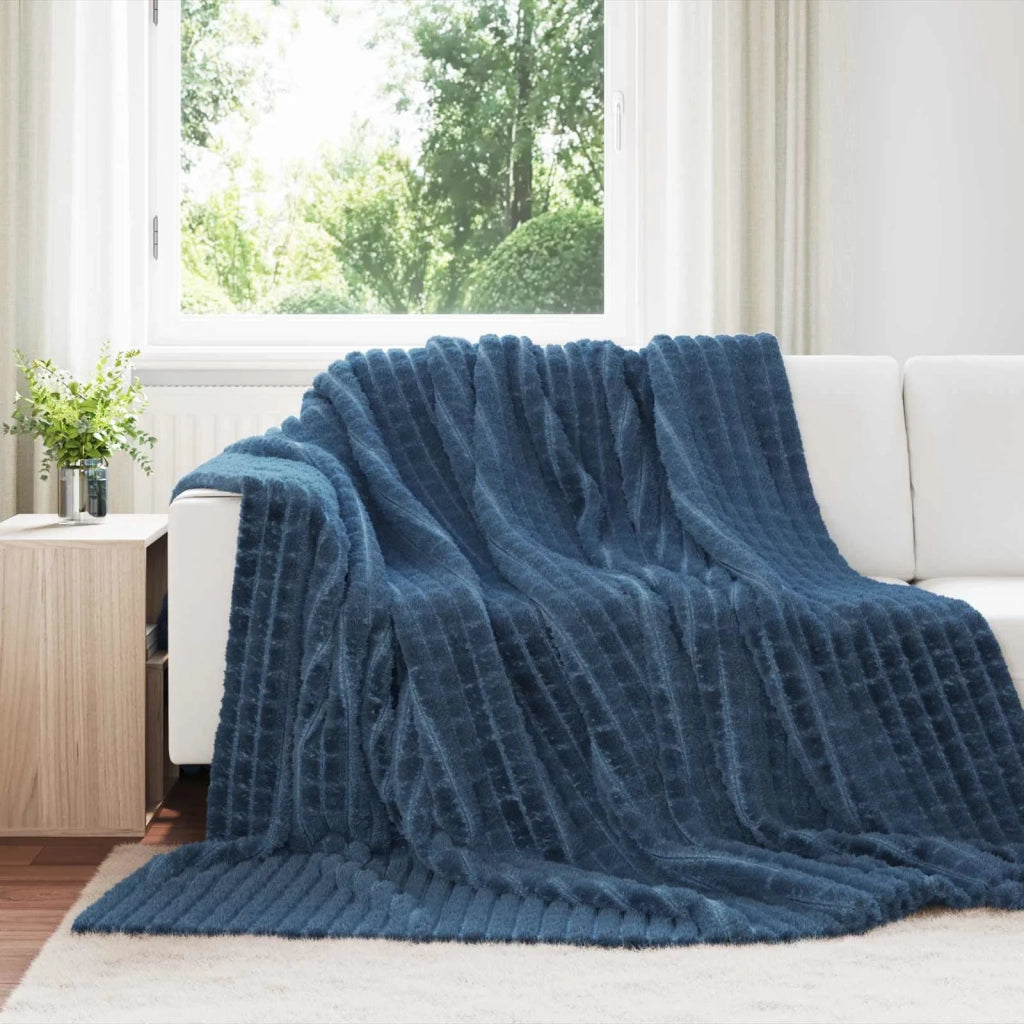 Coperte da Pile 6 pcs Blu navy 240 x 220 cm Panno