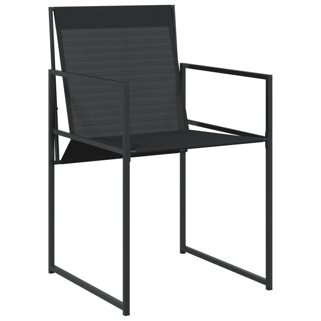 Set da Pranzo da Giardino 15 pz Nero in Textilene 3295126