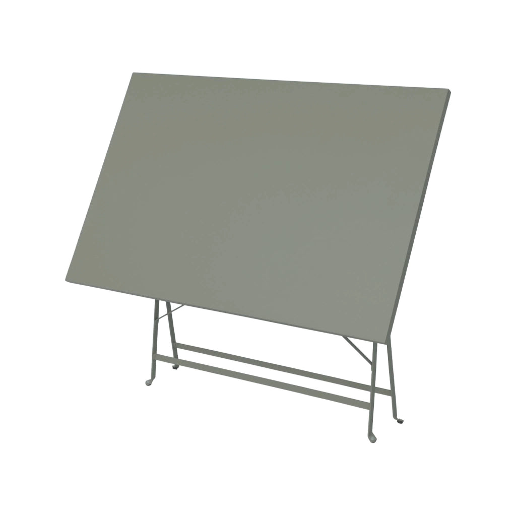 Set tavolo da giardino pieghevole in acciaio con 4 sedie, 110cm, verde