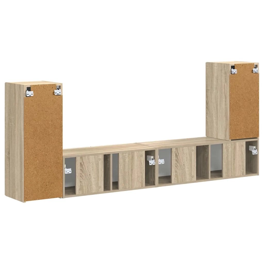 Set mobile TV 4 pcs Rovere Sonoma Legno multistrato 3409116