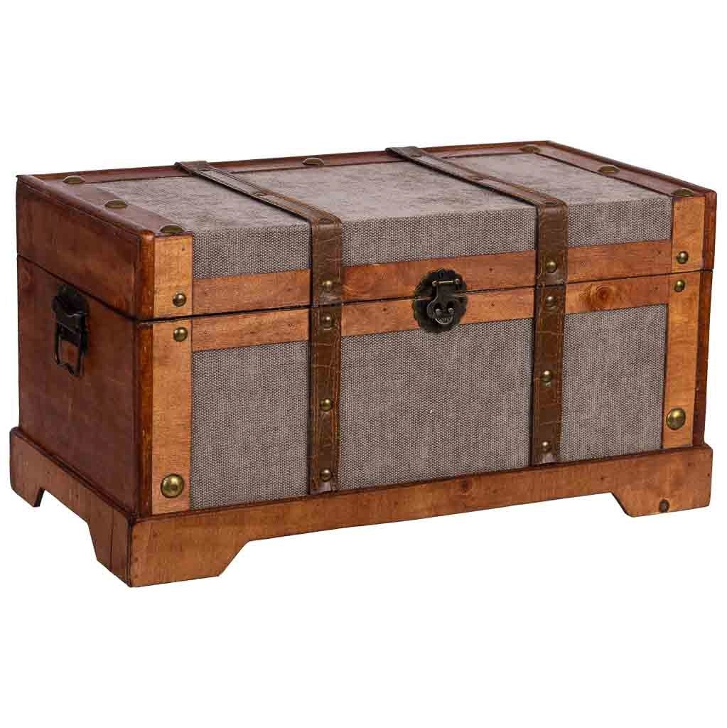 Baule in legno marrone 43x23x22