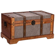 Baule in legno marrone 43x23x22