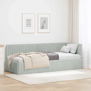 Cornice del letto ad angolo Grigio chiaro 80 cm x 200 cm