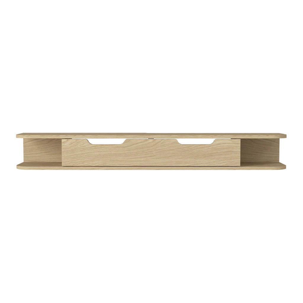 Mobile Porta TV Karjali da Parete con Anta a Ribalta 150 x 30 x 19 cm - Effetto Rovere [en.casa]