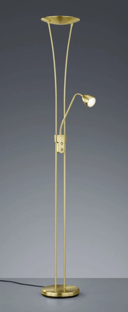 ARIZONA PIANTANA LED 19W 2200LM 3000K ACCIAIO COLORE OTTONE H180CM DIMMERABILE