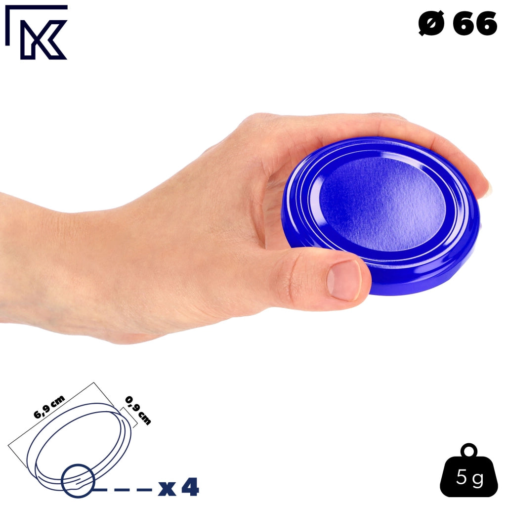 Barattoli per conserve KADAX Lerma 200ml 10 pezzi 66mm + coperchi "Blu navy"