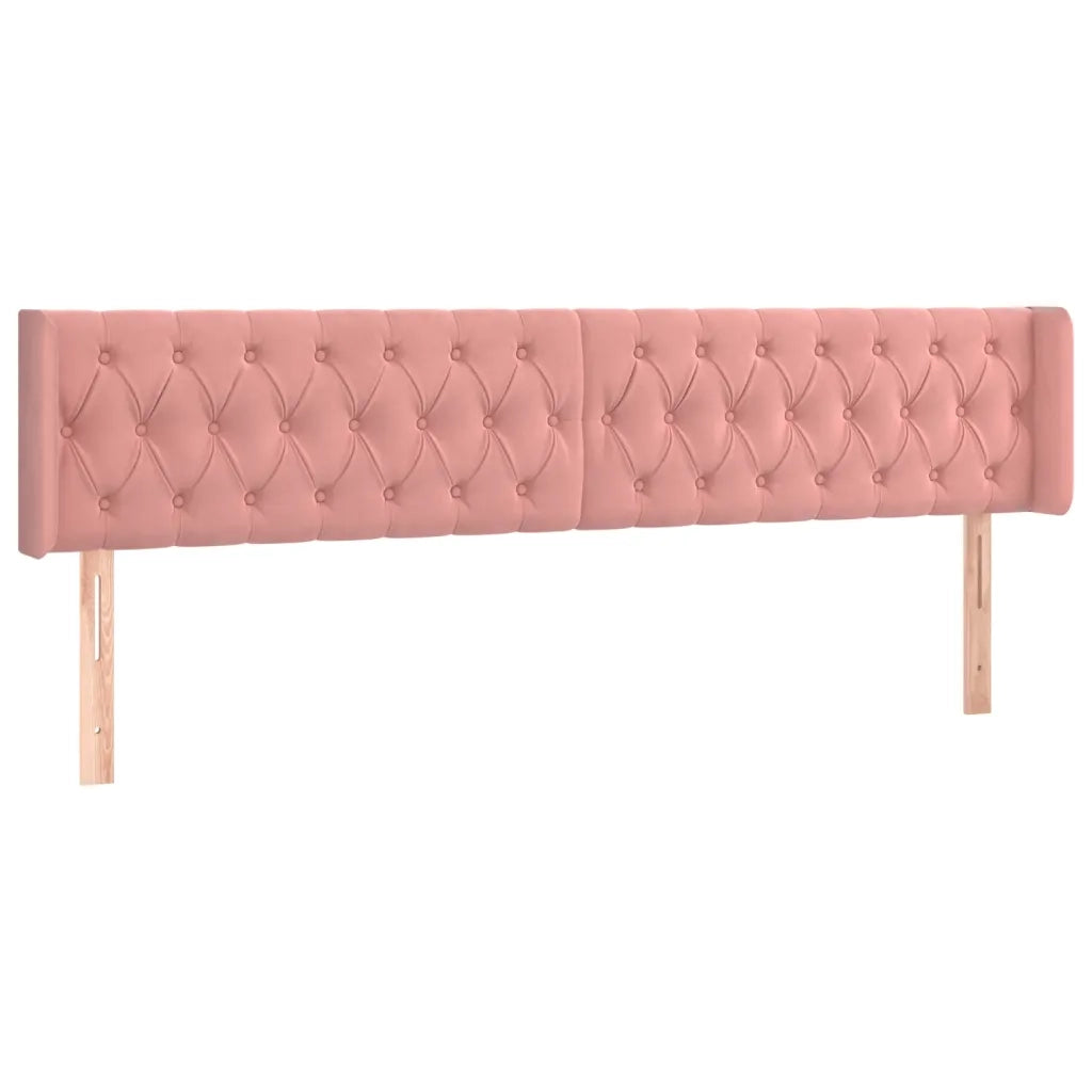 Testiera | Testata a LED Rosa 183x16x78/88 cm in Velluto