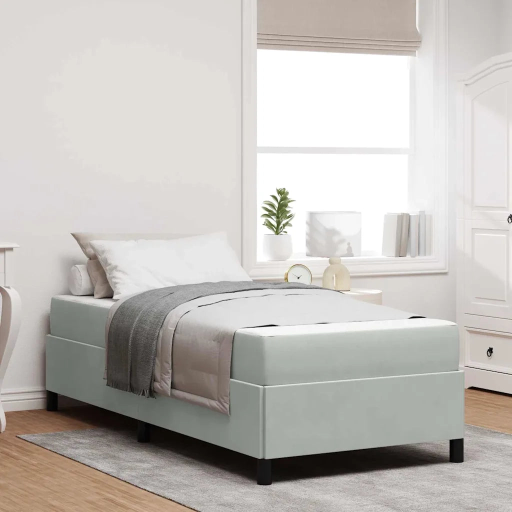 Struttura del letto-Giroletto Grigio chiaro 90 x 200 cm Tessuto 461926