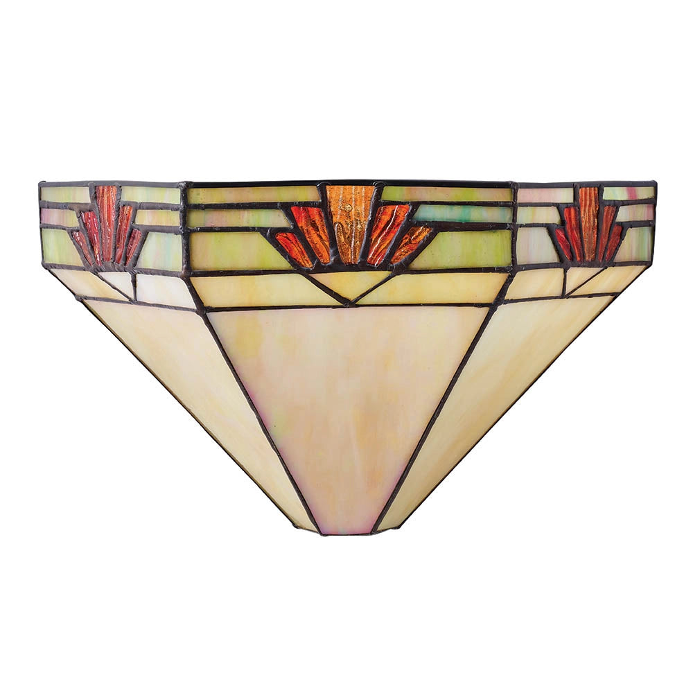 Applique Art Déco Nevada Tiffany vetro multicolor E14 40W