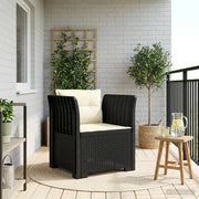 Poltrona a 1 Posto con Cuscini Aspetto Rattan PP Antracite 8011868