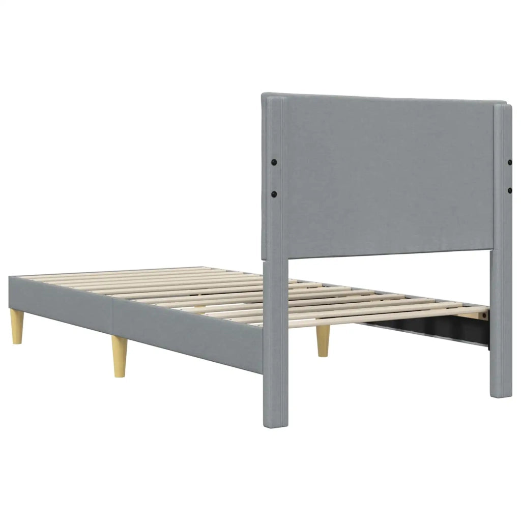 Struttura del letto-Giroletto Grigio Chiaro 100 x 200 cm Tessuto 264425