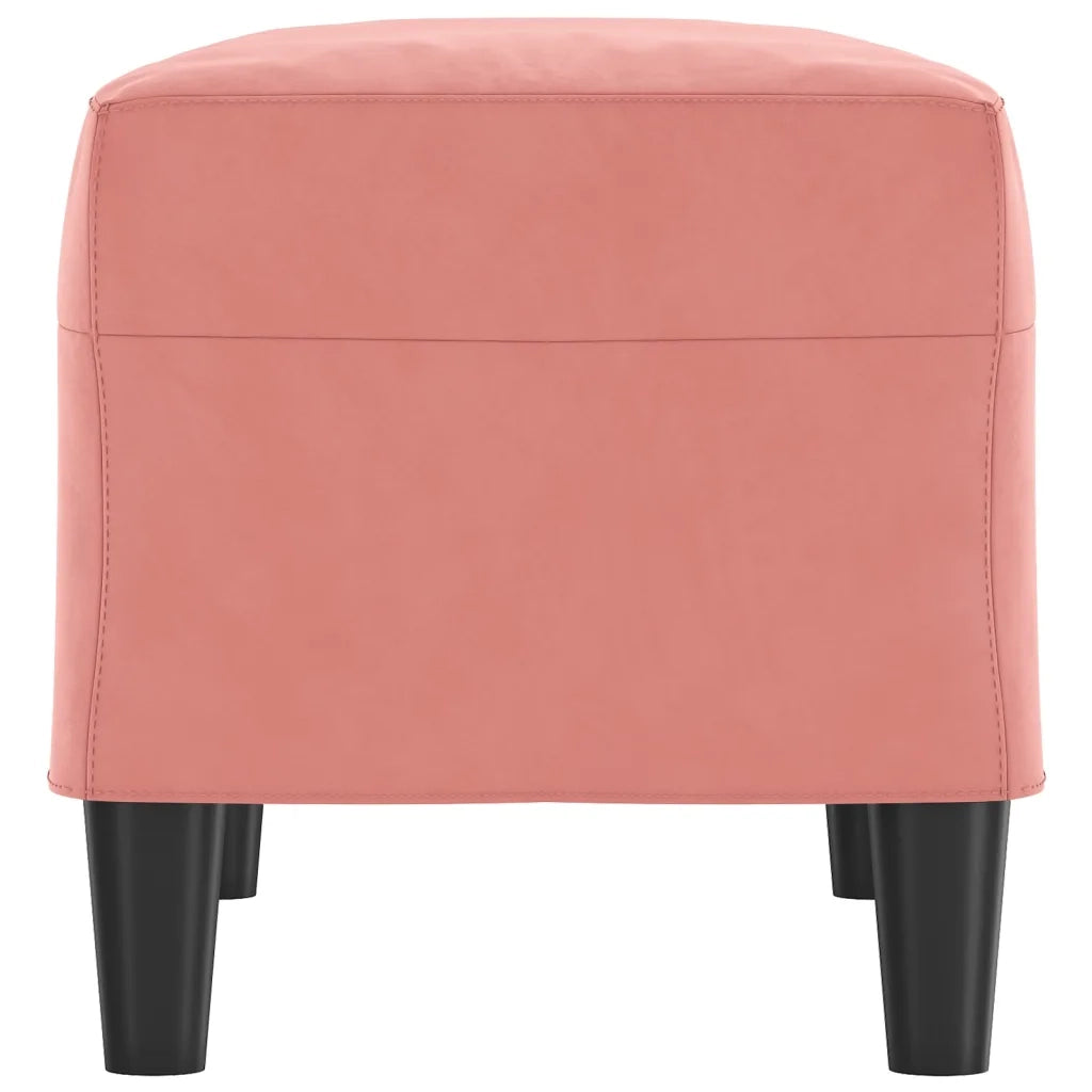 Panca Rosa 70x35x41 cm in Velluto 349400