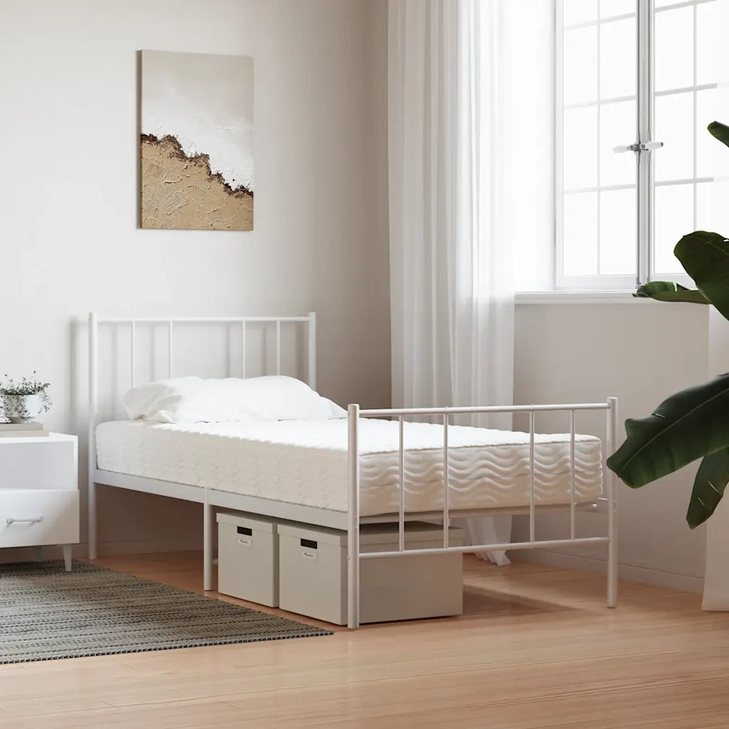Materasso in Schiuma Bianco 80x220 cm Durezza H2 H3 4016638