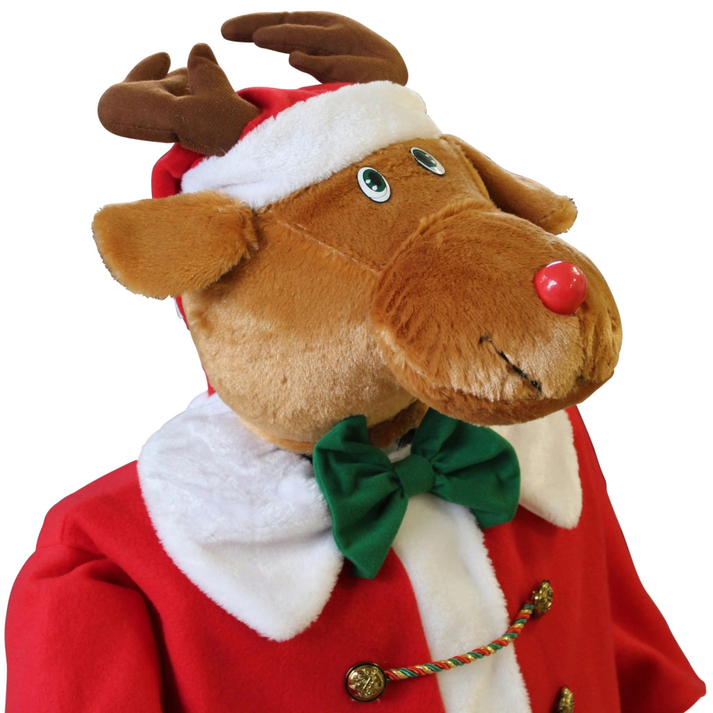 Babbo Natale Grandezza 120cm Canterino Ballerino Musica ALCE XXL