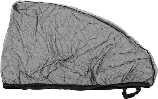 Schermo per autoradio per protezione UV - Ombreggiatore per auto 4 pezzi - Zanzare - Finestra auto - Nero - Chiusura solare - Adatto a tutti i veicoli - Filtro universale per particelle raggi UV